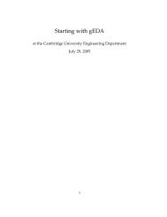 Starting with gEDA - (MDP) Project