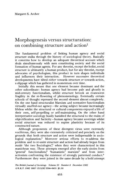Morphogenesis versus Structuration: On Combining ... - Moodle