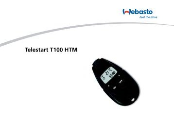 Telestart T100 HTM - NezÃ¡vislÃ© topenÃ­ Webasto