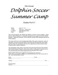 Dolphin Soccer Summer Camp - San Francisco Day School