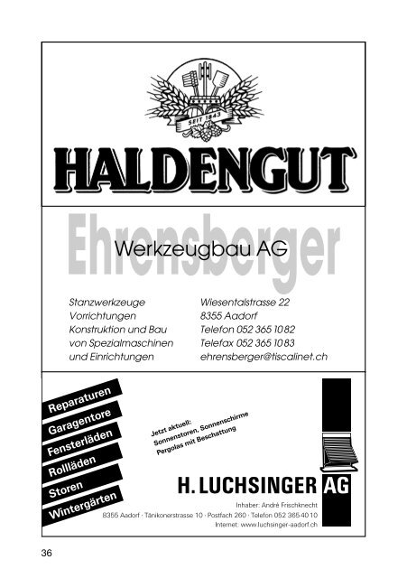 SCA-News Herbst 2003 - SC Aadorf