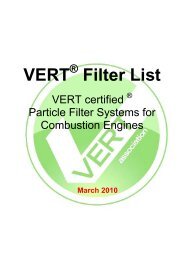 VERT Filter List - Pirelli EcoTechnology - Pirelli Ambiente