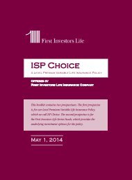 ISP CHOICE prospectus - First Investors