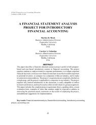 A Financial Statement Analysis Project for Introductory ... - Bryant