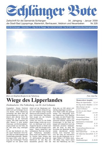 Wiege des Lipperlandes - Schlänger Bote