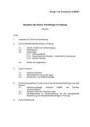 Situation der Roma- Flüchtlinge in Freiburg - SAGA