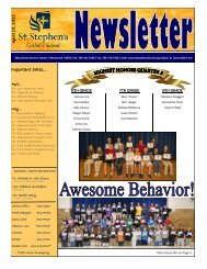 Newsletter - Church of St. Stephen