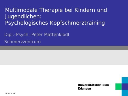 Psychologisches Kopfschmerztraining - Schmerzzentrum ...