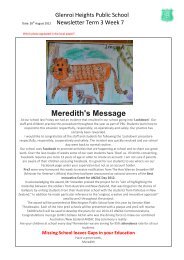 Meredith's Message - Glenroi Heights Public School