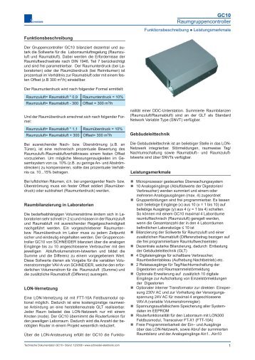 GC10 Raumgruppencontroller - Schneider Elektronik GmbH