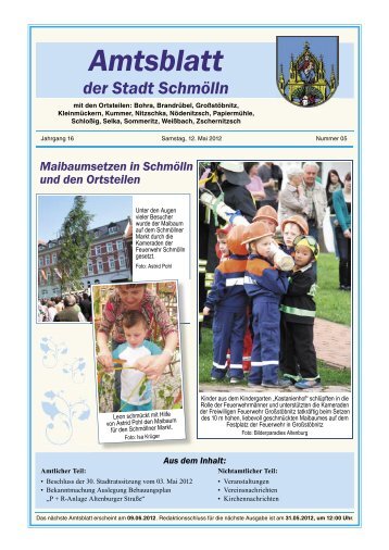 Nichtamtlicher Teil - Informationen aus dem Rathaus - Schmölln