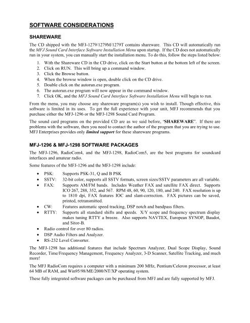 Mfj 1279 Deluxe Sound Card Interface Manual Pdf G6hoq 