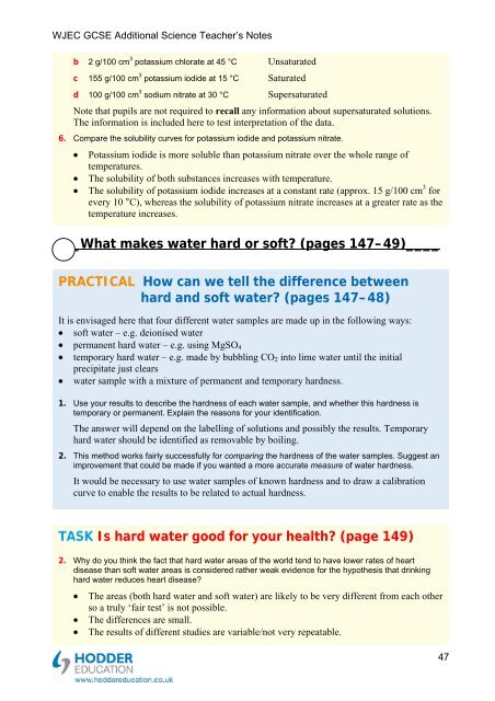 Teacher's notes and answers to questions in the book - Hodder Plus ...