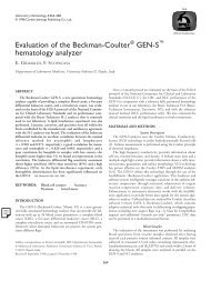 Evaluation of the Beckman-Coulter GEN-S hematology analyzer