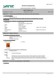 EG-Sicherheitsdatenblatt - SANIT Reinigungsmittel und