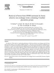 selective ion exchange resins containing N-methyl glucamine ...