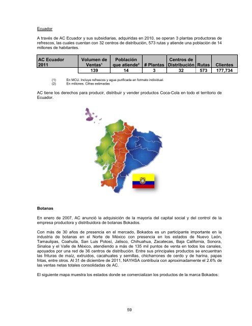 Reporte Anual que se presenta de acuerdo con ... - Arca Continental