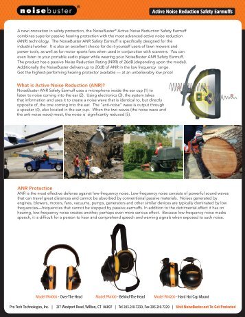 NoiseBuster ANR Safety Earmuffs Overview