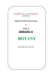 B.Sc. BOTANY - Gondwana University, Gadchiroli