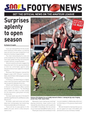 SAAFL Footy News - Vol 2