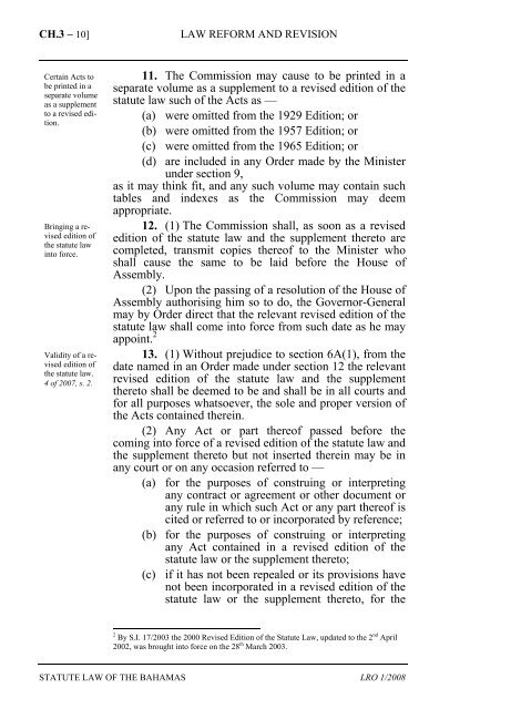 Law Reform and Revision Act - The Bahamas Laws On-Line