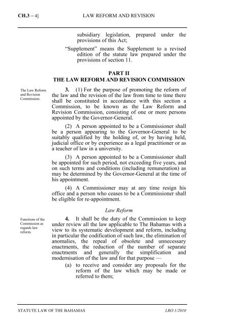 Law Reform and Revision Act - The Bahamas Laws On-Line