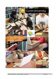 Collection Principles - Curtin University Library