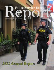 Police Service Board Report - City of Quinte West