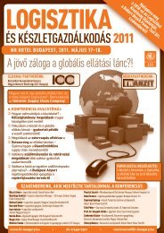 Ã©s kÃ©szletgazdÃ¡lkodÃ¡s 2011 - Konferenciakalauz