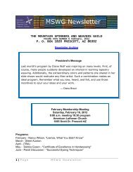 MSWG Newsletter - Mountain Spinners & Weaver Guild