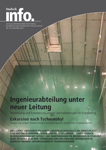 ingenieurabteilung unter neuer leitung - Studsvik