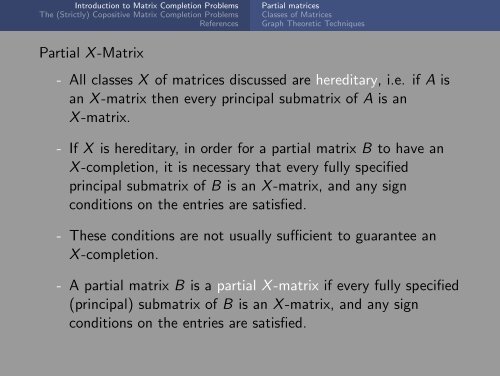 Matrix Completion Problems - Index of - Iowa State University