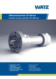 Differentialzylinder ZH (350 bar) - Watz Hydraulik GmbH