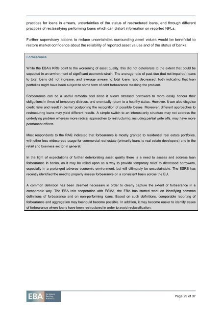 EBA Long Report - European Banking Authority - Europa