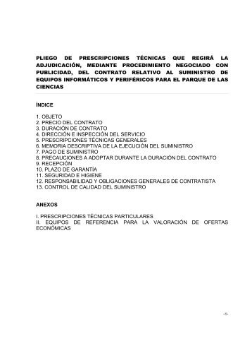 prescripcionesTecnicas.pdf Pliego de Prescripciones TÃ©cnicas