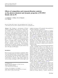 Effects of composition and transesterification catalysts on the ...