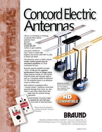 Braund Series 90 Concord  Electric Antennas... Braund ... - Barker Mfg