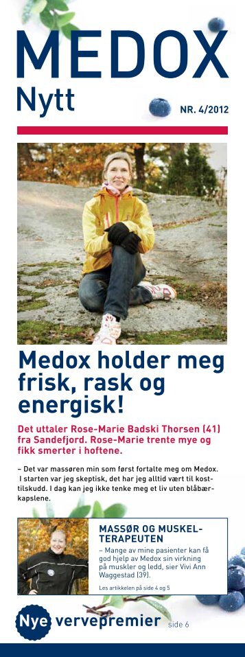 Medox holder meg frisk, rask og energisk! vervepremier Nye