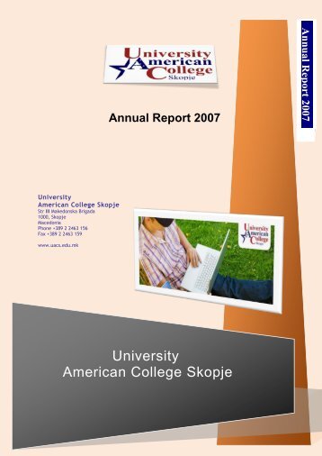 Annual Report 2007 - University American College Skopje