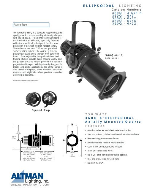 Ellipsoidal Lighting Altman Als Ellipsoidal Lighting Altman Als