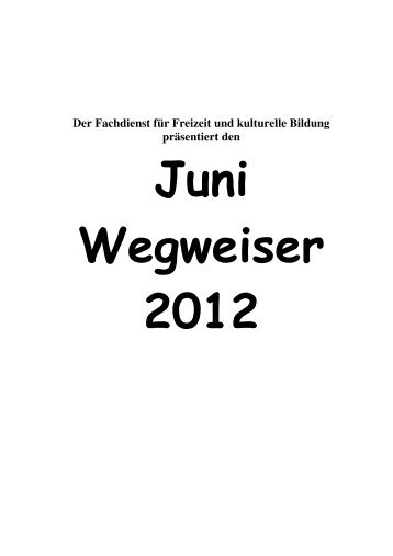 Wegweiser Juni zum Download. - Schoenbrunn.de