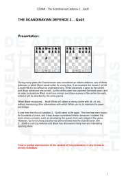 EDAMI - The Scandinavian Defence 2â¦Qxd5 (example) - Ajedrez 21