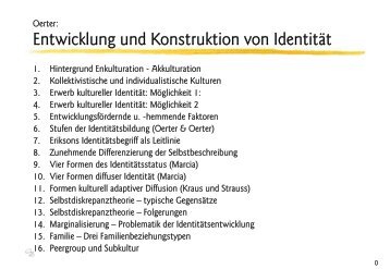 Oerter: Entwicklung und Konstruktion von Identität ... - Ploecher.de