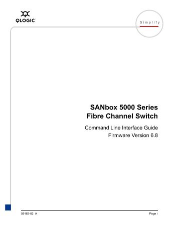 SANbox 5000 Series Fibre Channel Switch Command Line ... - QLogic