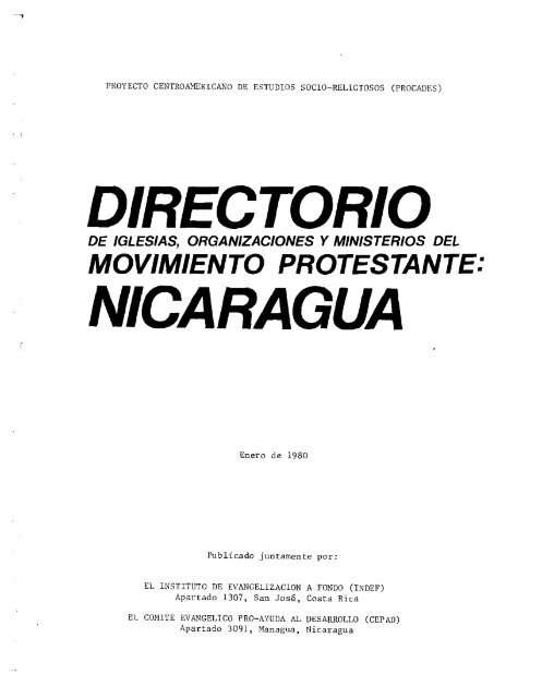DIRECTORIO NICARAGUA DIRECTORIO NICARAGUA