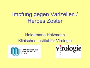 Impfung gegen Varizellen / Herpes Zoster