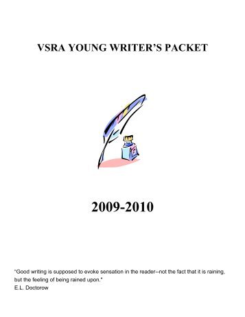 vsra young writer's packet - Virginia State Reading Association