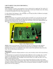 LAB# 25: RIPPLE TANK (WAVE PHENOMENA) INTRODUCTION: In ...