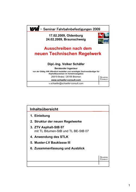 neuen Technischen Regelwerk - Schäfer Consult