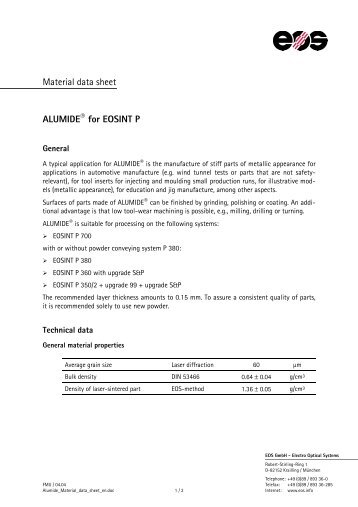 Alumide for EOS - Harbec